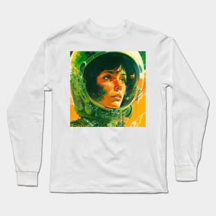 We Are Floating In Space - 61 - Sci-Fi Inspired Retro Artwork Long Sleeve T-Shirt